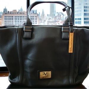 VERSACE 19•69 Black Italian Leather Tote | EUC